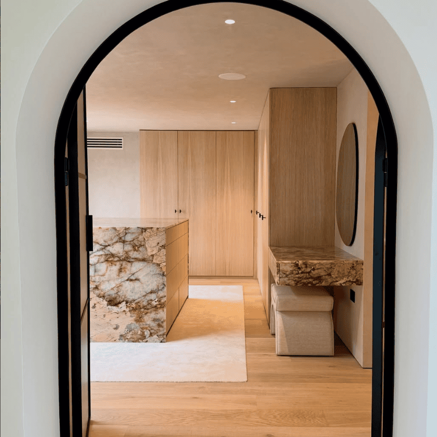 Website and brand content example showing a modern business interior
